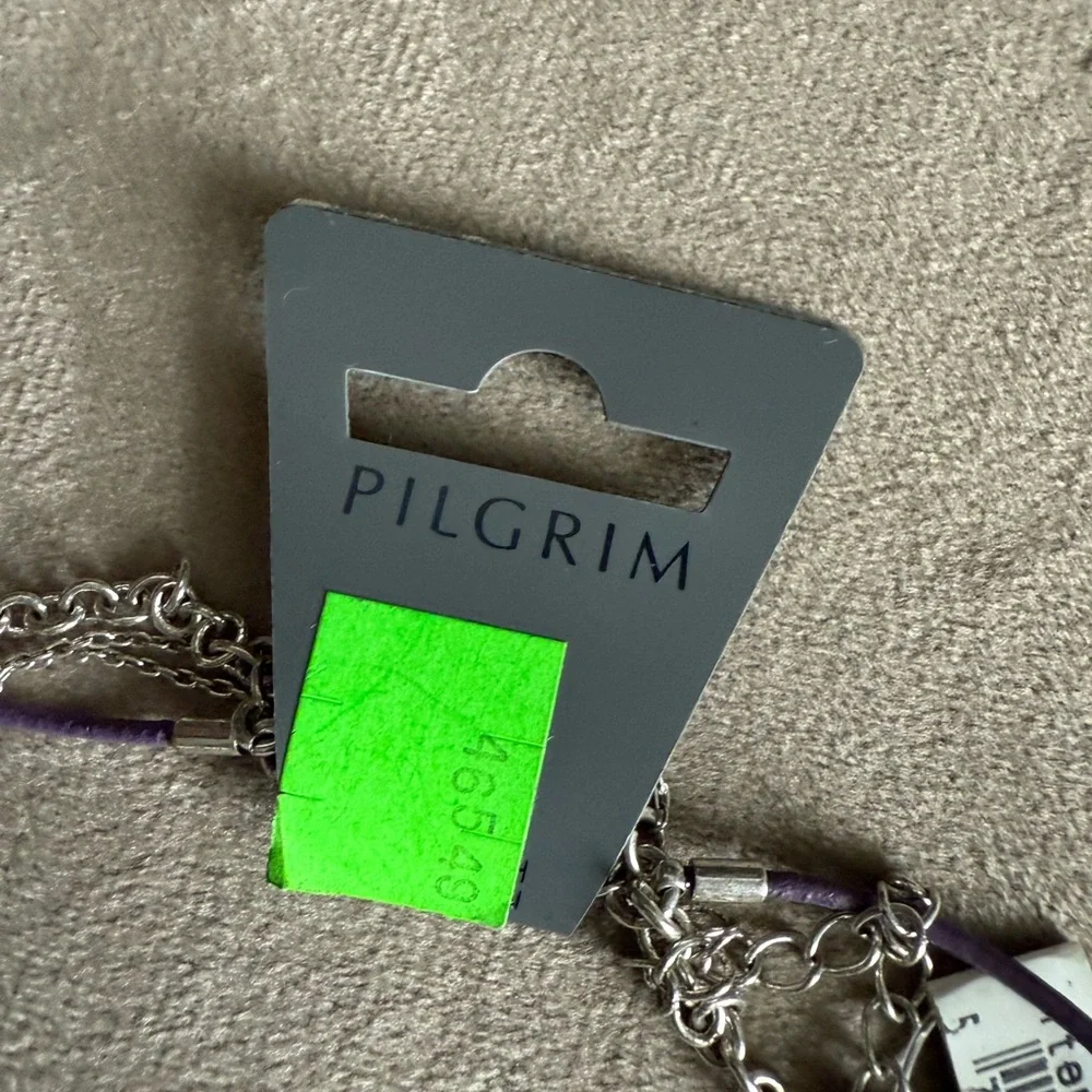 Pilgrim Kids Purple Multi-Charm Necklace with Silver and Pink Accents